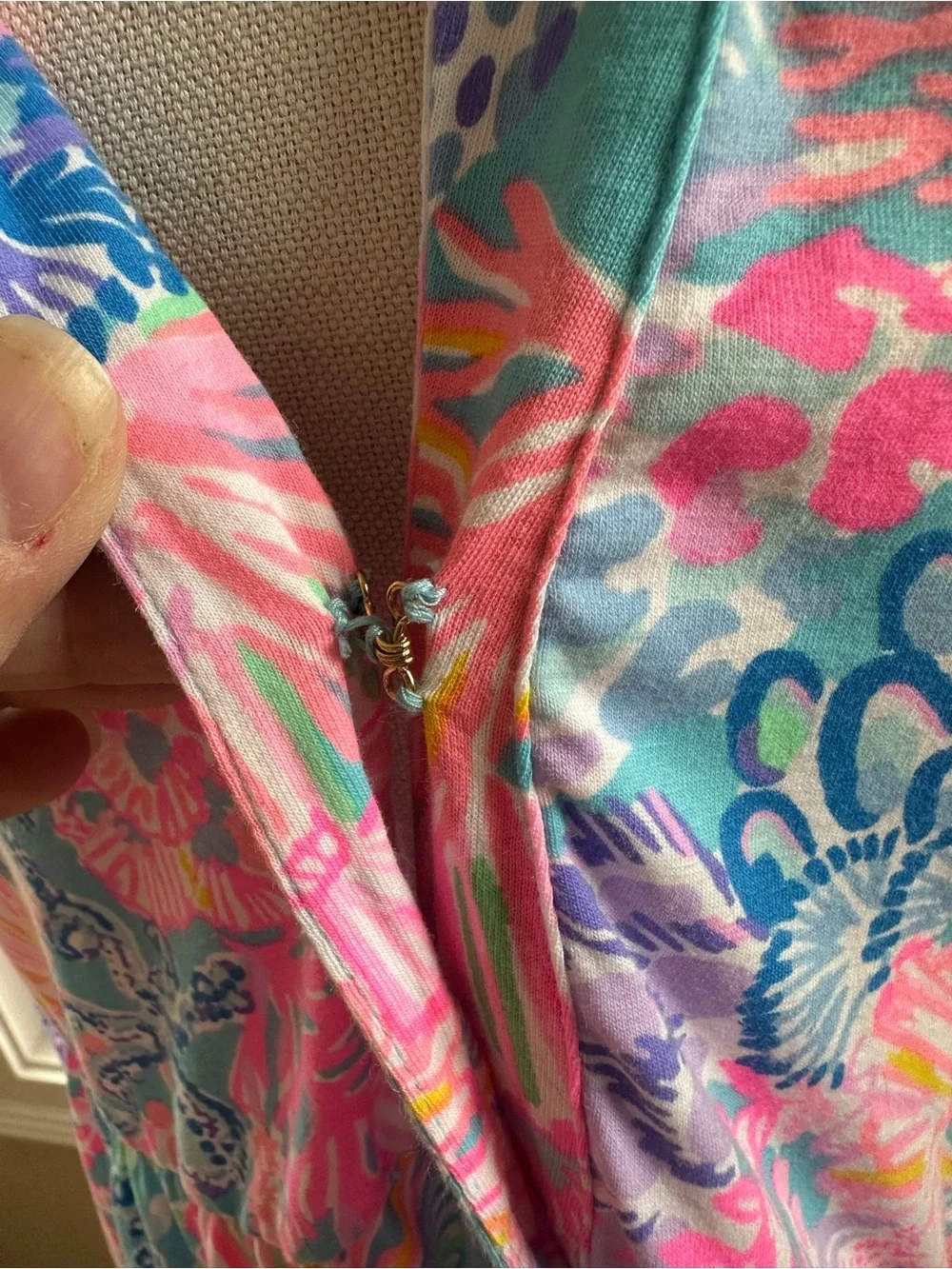 Lilly Pulitzer Winona Knit Top Blouse, MULTI SPLENDOR IN THE SAND, Size XL - Picture 3 of 8